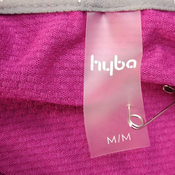 Hyba Ladies Size Medium Lightweight Purple Full Zip Jacket w/ Hood - Picture 3 of 13